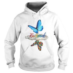 Be kind butterfly water reflection autism shirt