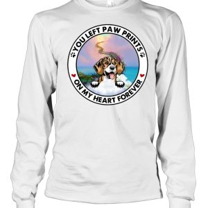 Beagle You Left Paw Prints On My Heart Forever T shirt 3