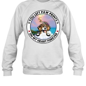 Beagle You Left Paw Prints On My Heart Forever T shirt 4