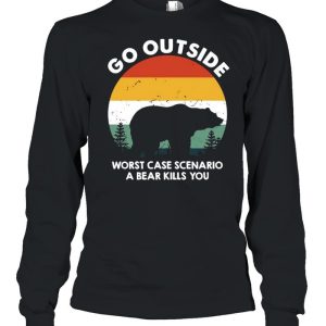 Bear Camping Go Outside Worst Case Scenario A Bear Kills You Vintage T-shirt