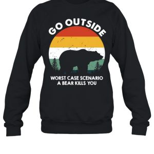 Bear Camping Go Outside Worst Case Scenario A Bear Kills You Vintage T shirt 2