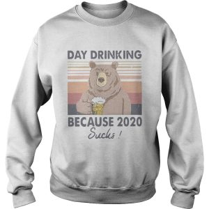 Bear Day Drinking Beer Because 2020 Sucks Vintage shirt 2