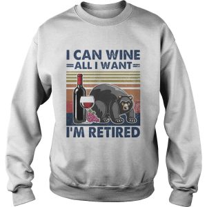 Bear I Can Wine All I Want Im Retired Vintage shirt 2