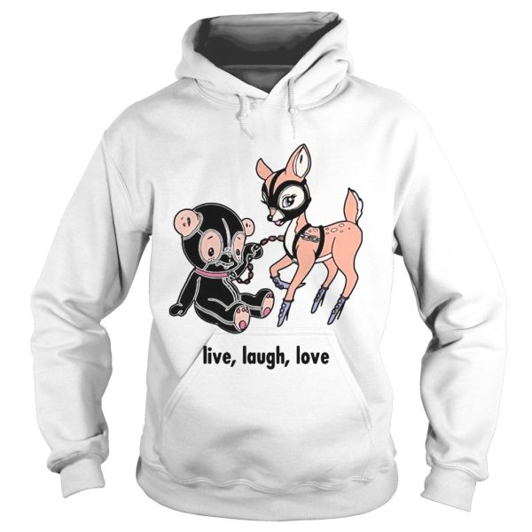 Bear and deer live laugh love shirt