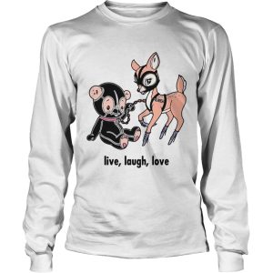 Bear and deer live laugh love shirt