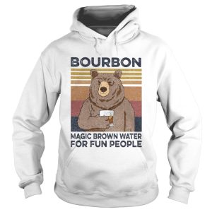 Bear bourbon magic brown water for fun people vintage retro shirt 1