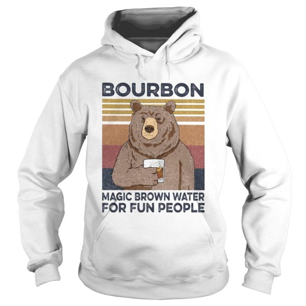 Bear bourbon magic brown water for fun people vintage retro shirt