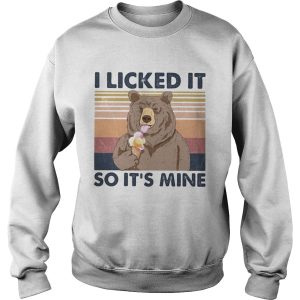 Bear eat ice I licked it so its mine vintage retro shirt 2