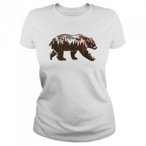 Bear of a Forest Vintage Grizzly amp Trees Illustration Nature shirt 2