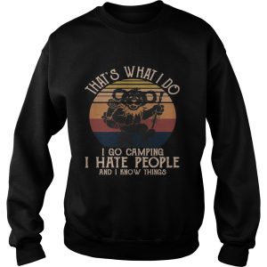 Bear thats what i do i go camping i hate people and i know vintage retro shirt 2