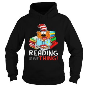 Bear wear hat reading book is my thing shirt