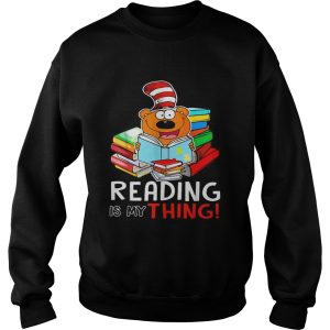 Bear wear hat reading book is my thing shirt 3