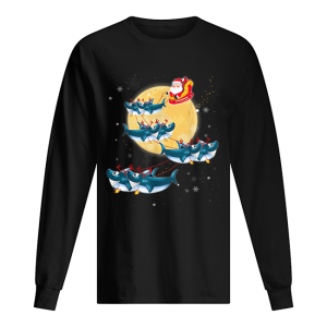 Beautiful Kids Mens Womens Santa Claus Riding Shark Christmas shirt