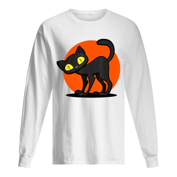 Beautiful Scary Halloween cute Black Cat Women Men Kids Gift shirt