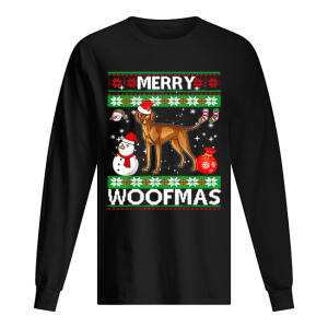 Beautiful Vizsla Dog Merry Woofmas Christmas Costume shirt 1