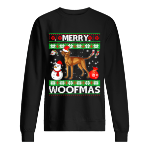 Beautiful Vizsla Dog Merry Woofmas Christmas Costume shirt 2