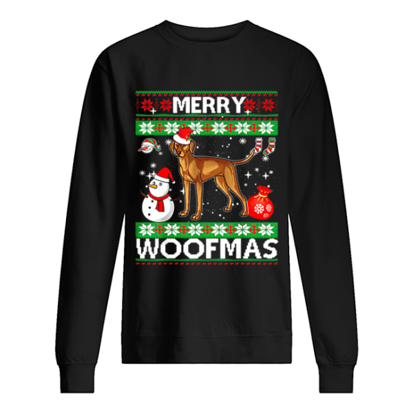 Beautiful Vizsla Dog Merry Woofmas Christmas Costume shirt