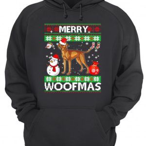 Beautiful Vizsla Dog Merry Woofmas Christmas Costume shirt 3