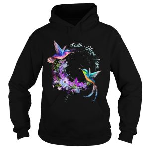 Bee Hummingbird Faith Hope Love shirt 1