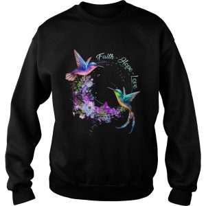 Bee Hummingbird Faith Hope Love shirt 3