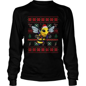 Bee Ugly Christmas Bee Santa Hat shirt 2