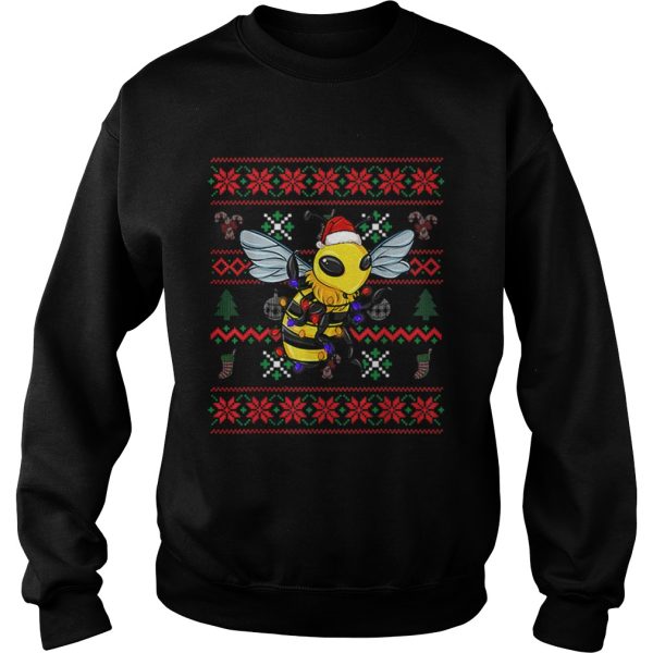 Bee Ugly Christmas Bee Santa Hat shirt