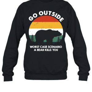 Beer Go Outside Worst Case Scenario A Bear Kills You Vintage shirt