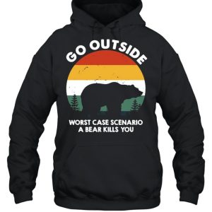 Beer Go Outside Worst Case Scenario A Bear Kills You Vintage shirt 3