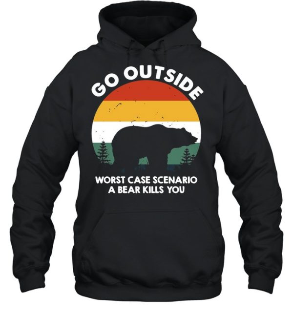 Beer Go Outside Worst Case Scenario A Bear Kills You Vintage shirt