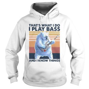 Beer Playing Guitar Thats What I Do I Play Bass And I Know Things Vintage Retro shirt 1