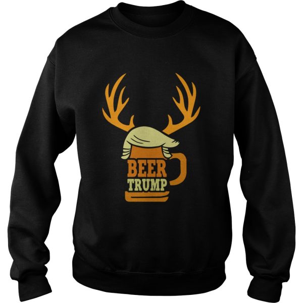 Beer Trump Reindeer Christmas shirt