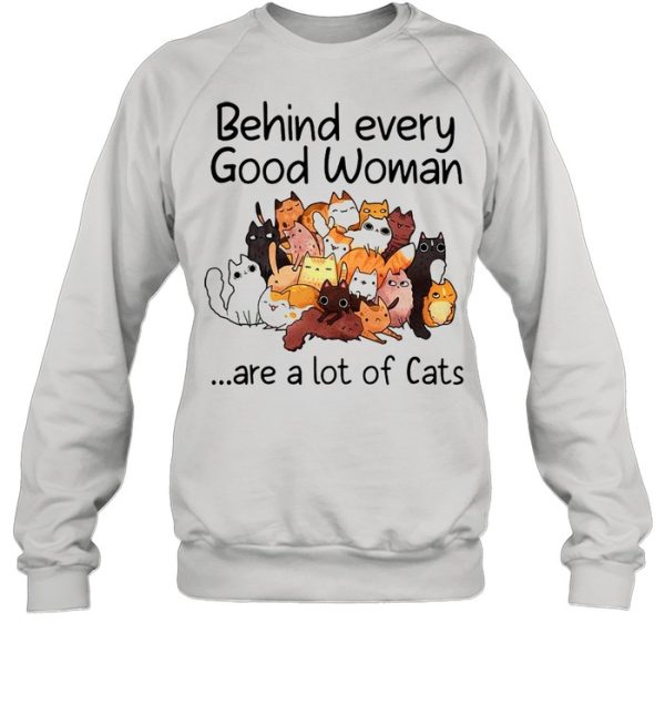 Behind every good woman are a lot of cats shirt