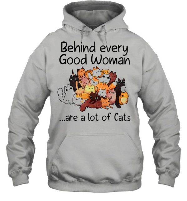 Behind every good woman are a lot of cats shirt