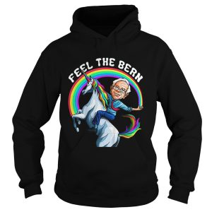 Bernie Riding unicorn Rainbow Feel The Bern shirt 1