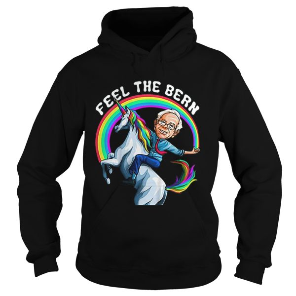 Bernie Riding unicorn Rainbow Feel The Bern shirt