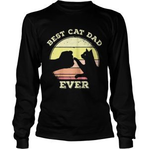 Best Cat Dad Ever Funny Cat Lover shirt L