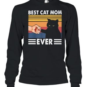 Best Cat Mom Ever Black Cat Vintage Shirt