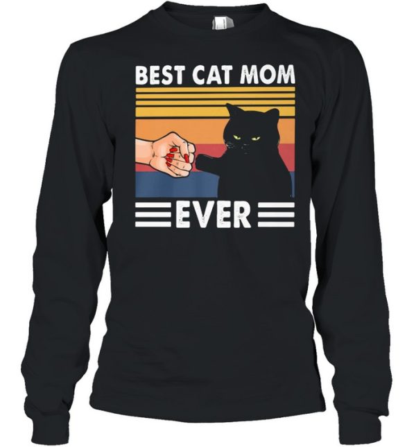 Best Cat Mom Ever Black Cat Vintage Shirt