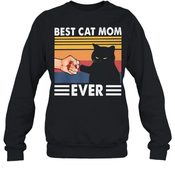 Best Cat Mom Ever Black Cat Vintage Shirt