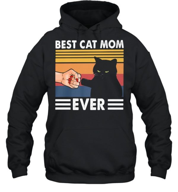 Best Cat Mom Ever Black Cat Vintage Shirt