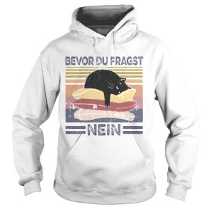 Bevor du fragst nein cat vintage retro shirt 1