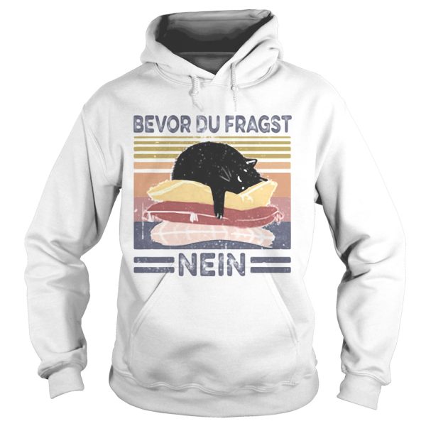 Bevor du fragst nein cat vintage retro shirt