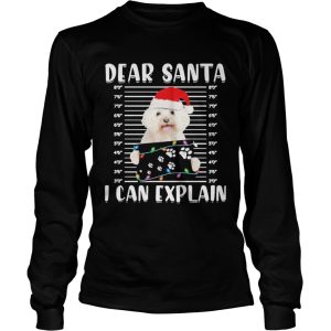 Bichon Dear Santa I Can Explain Christmas Sweater shirt 2