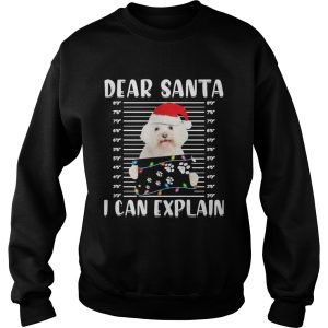 Bichon Dear Santa I Can Explain Christmas Sweater shirt 3