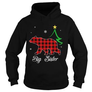 Big Sister Bear Red Plaid Christmas shirt 1