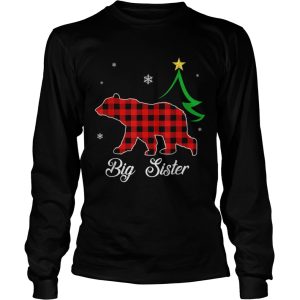 Big Sister Bear Red Plaid Christmas shirt 2