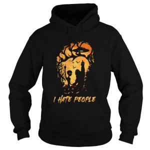 Bigfoot And Alien I Hate People Halloween shirt