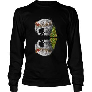 Bigfoot Big Moon Santa Christmas shirt