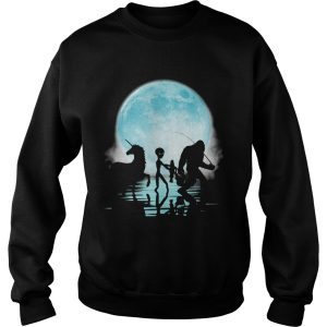 Bigfoot Goes Fishing With Alien And Unicorn shirt 2