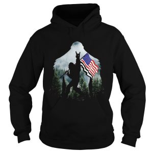 Bigfoot Into The Forest American Flag shirt 1